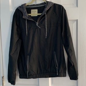 Black windbreaker